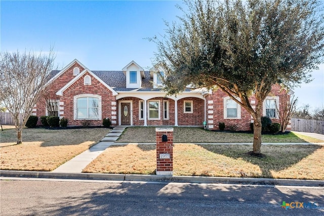 view of front of house with a front yard