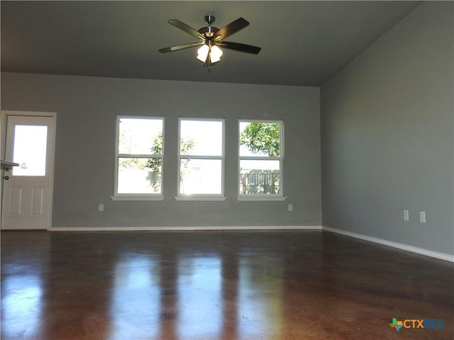 1348 Lindsey Dr, Copperas Cove, TX 76522 - unfurnished room featuring plenty of natural light, a ceiling fan, and baseboards
