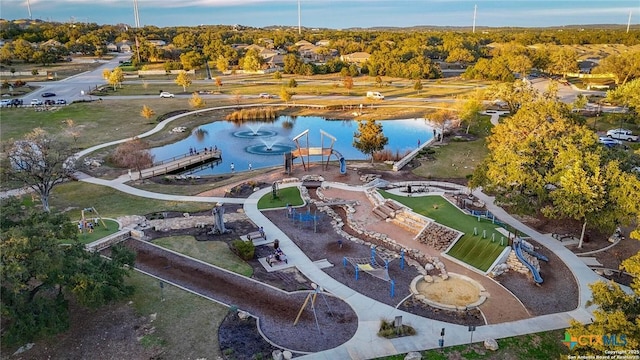 31696 Bard Ln, Bulverde, TX 78163 - bird's eye view of a large body of water and a tree filled landscape