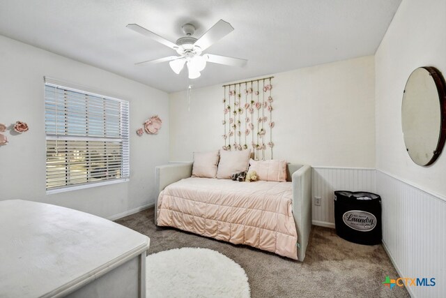 31696 Bard Ln, Bulverde, TX 78163 - bedroom featuring carpet floors and ceiling fan