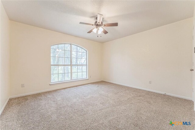 3302 Colorado Dr, Copperas Cove, TX 76522 - spare room featuring carpet, a ceiling fan, and baseboards