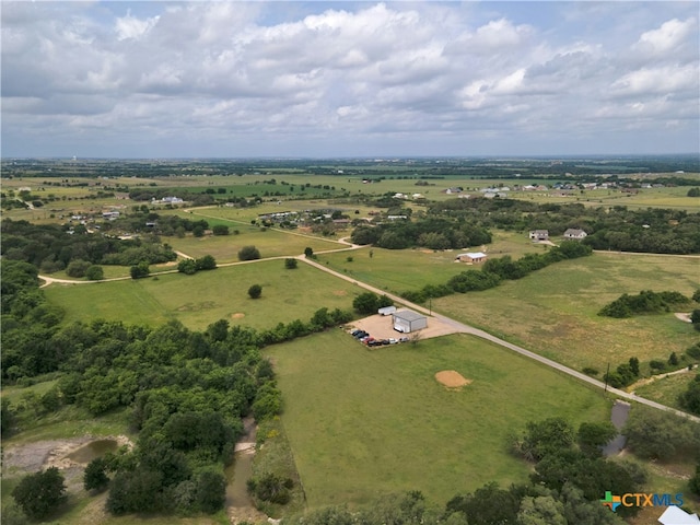 drone / aerial view with a rural view