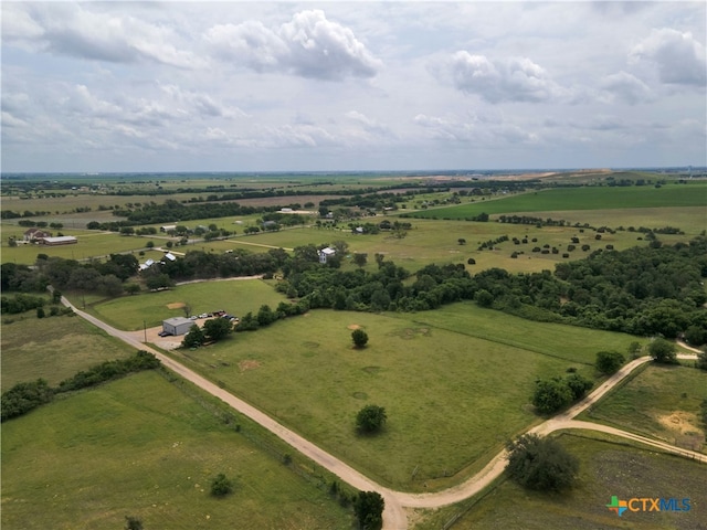 drone / aerial view with a rural view