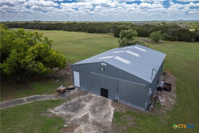 aerial view with a rural view