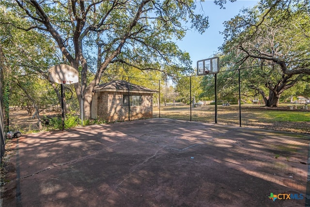 view of basketball court