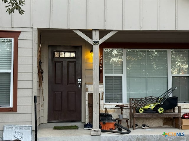 view of doorway to property