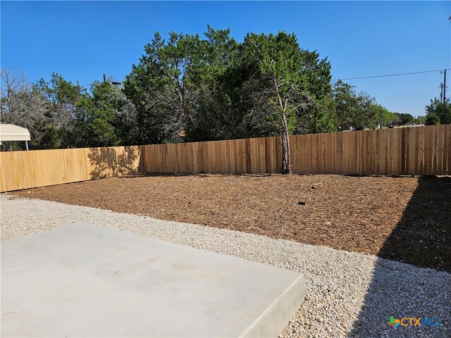 view of yard featuring a patio