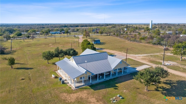 bird's eye view featuring a rural view