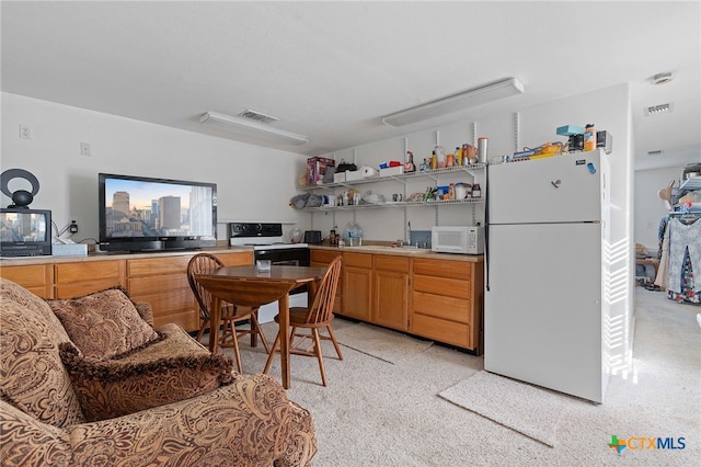 kitchen featuring white appliances