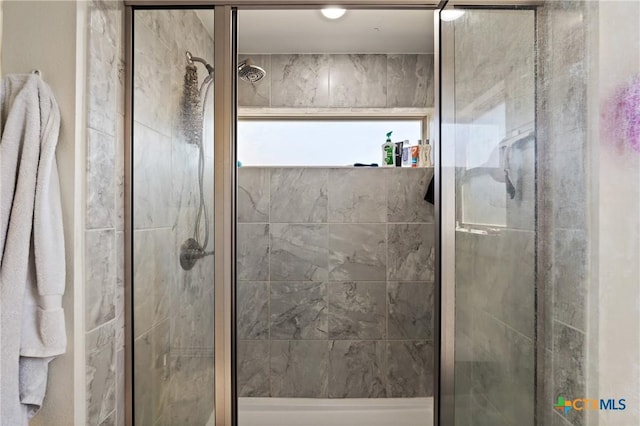 bathroom with walk in shower