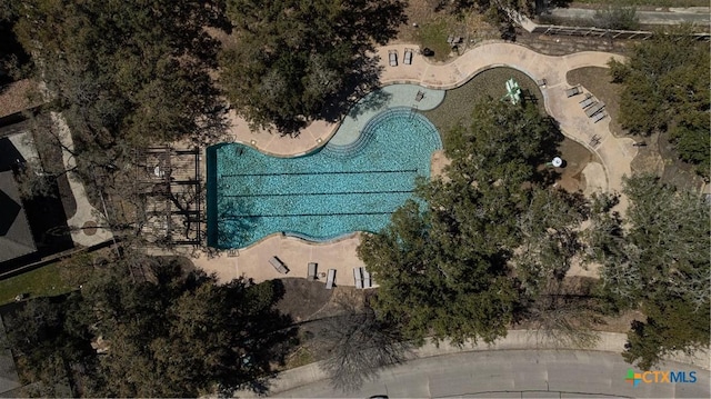 26815 Tulip Mdw, Boerne, TX 78015 - drone / aerial view of a pool area