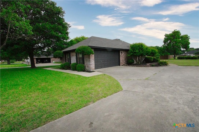 2216 Smith Bluff Rd, Salado, TX 76571 - single story home featuring driveway, a front yard, and an attached garage
