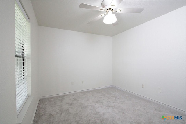 2216 Smith Bluff Rd, Salado, TX 76571 - spare room with carpet flooring, a ceiling fan, and baseboards