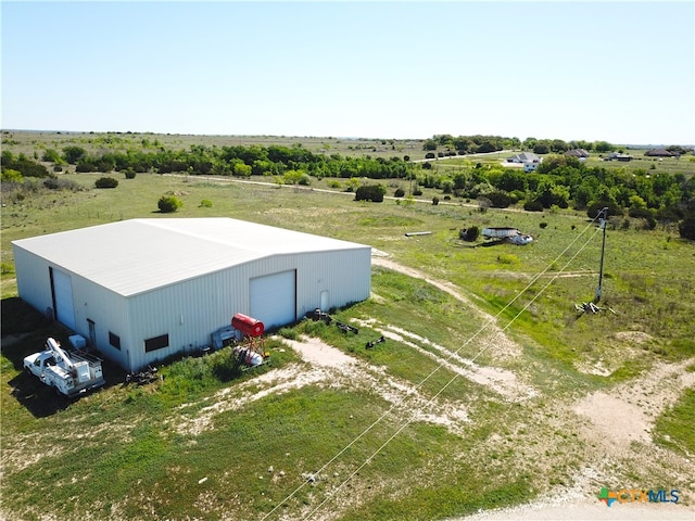 drone / aerial view with a rural view