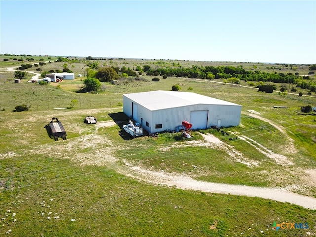 drone / aerial view with a rural view