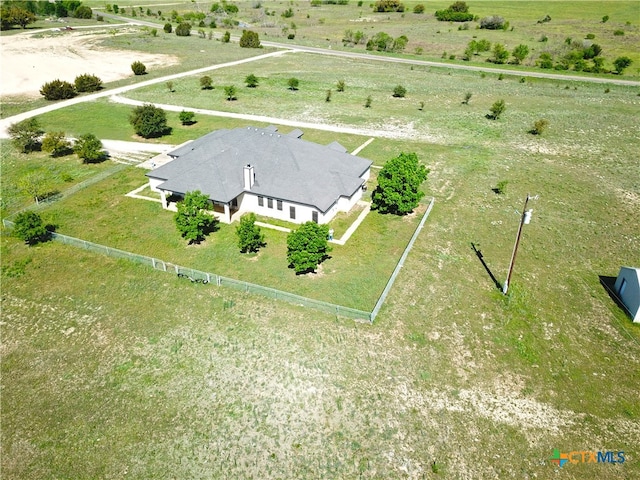 aerial view with a rural view