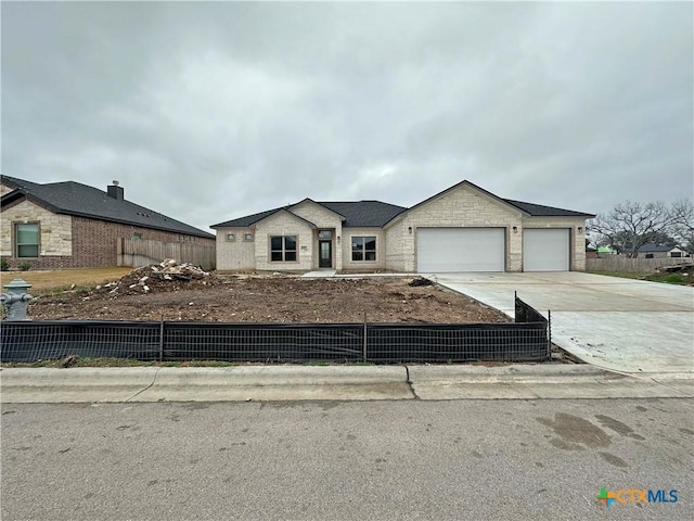 view of front of home featuring a garage