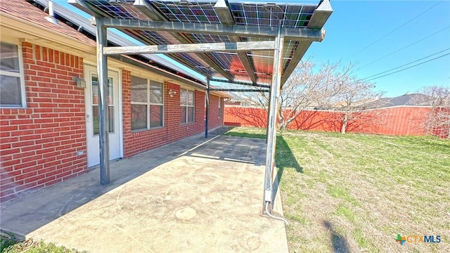 exterior space with a fenced backyard