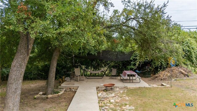 1003 Tyler Dr, Copperas Cove, TX 76522 - view of yard with a patio and an outdoor fire pit