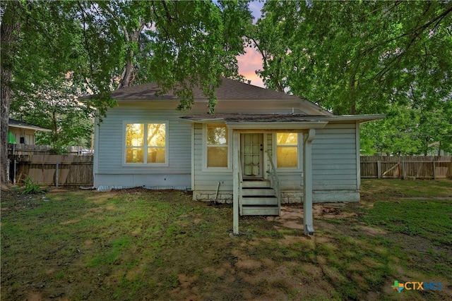 back of property with entry steps