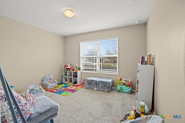 game room with carpet