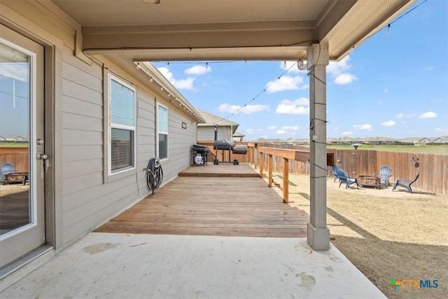 view of wooden deck