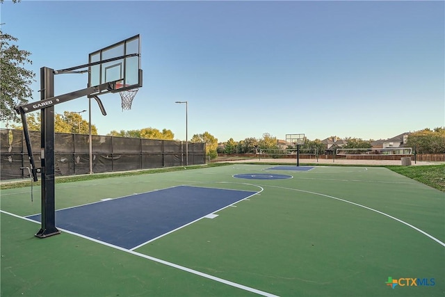 view of basketball court