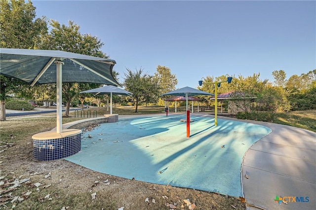 view of pool with a gazebo