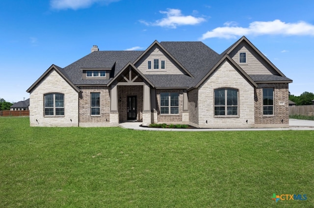 6920 Louis Qualls Ln, Temple, TX 76502 - view of front of property featuring a chimney, a shingled roof, and stone siding
