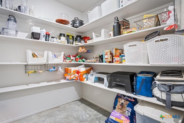 view of pantry