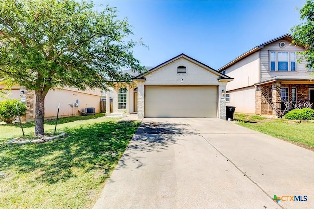 5500 Lions Gate Ln, Killeen, TX 76549 - view of front of property featuring a garage, driveway, and a front yard
