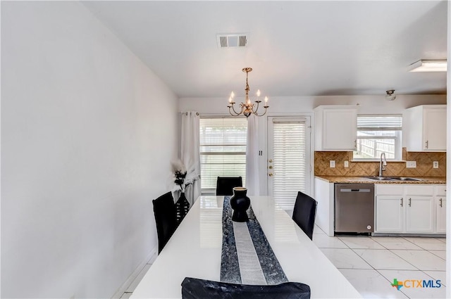 5500 Lions Gate Ln, Killeen, TX 76549 - dining room featuring a chandelier and light tile patterned flooring