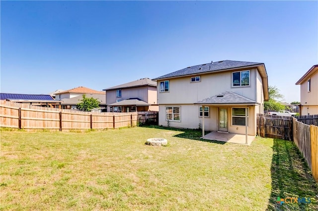5500 Lions Gate Ln, Killeen, TX 76549 - back of house with a fenced backyard, an outdoor fire pit, a patio, and a shingled roof