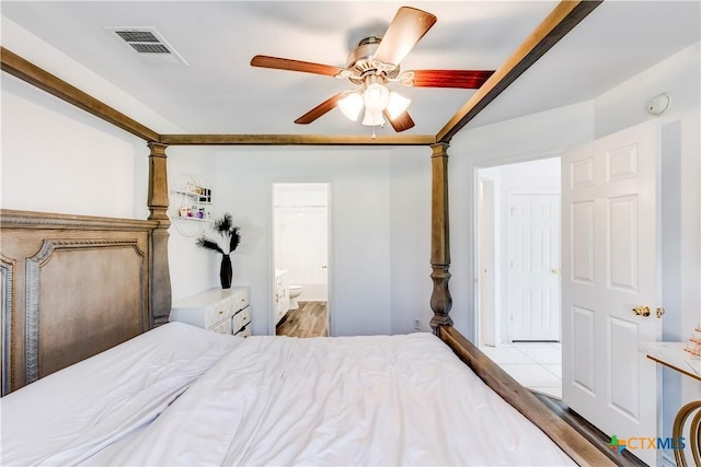 5500 Lions Gate Ln, Killeen, TX 76549 - bedroom with a ceiling fan and connected bathroom