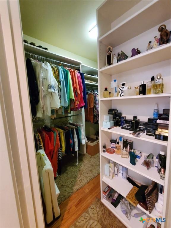 313 N Church, Goliad, TX 77963 - spacious closet with wood finished floors