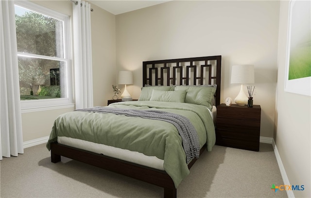 view of carpeted bedroom