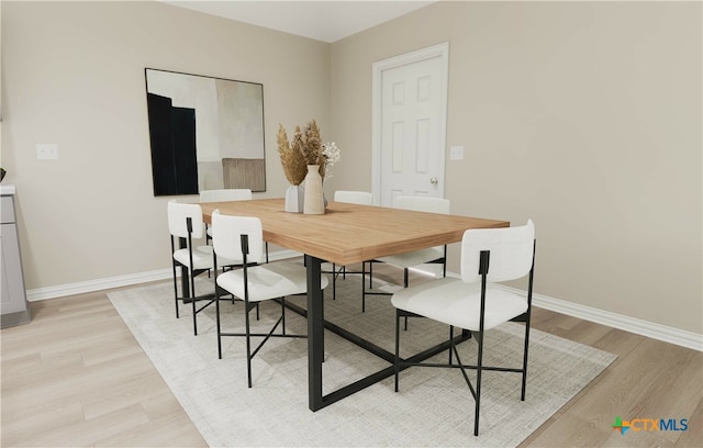 dining area featuring light hardwood / wood-style floors