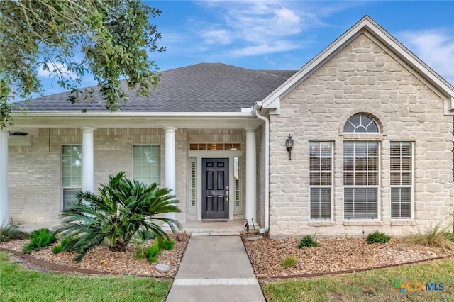 view of front of property with a porch