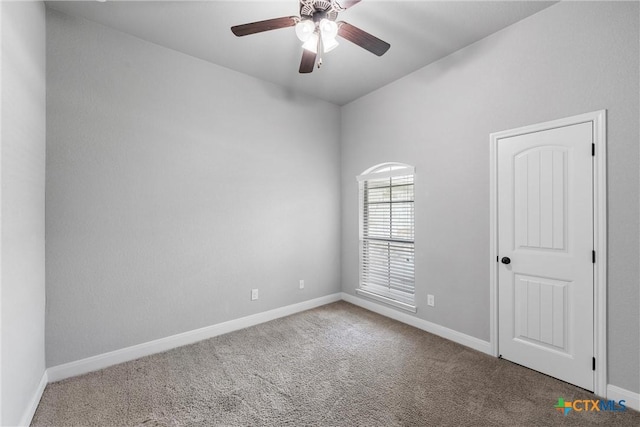 3305 Crystal Ann Dr, Temple, TX 76502 - carpeted spare room featuring baseboards and ceiling fan