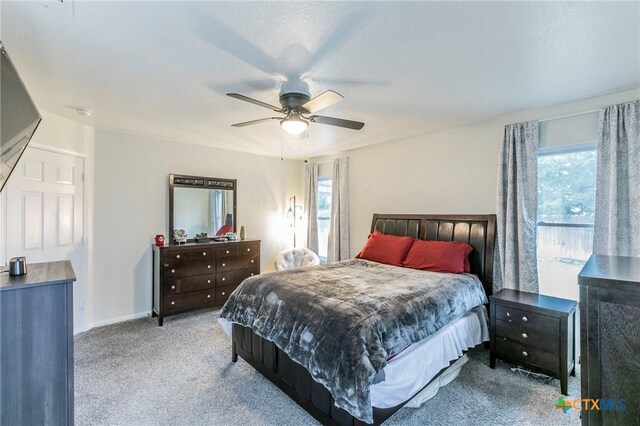 5304 Oster Dr, Killeen, TX 76542 - bedroom featuring carpet, a ceiling fan, and baseboards