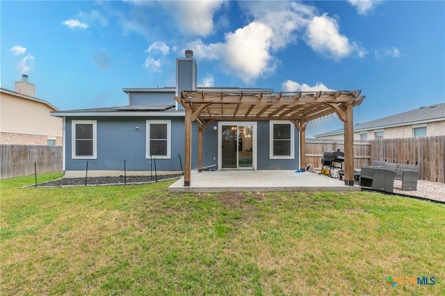 5304 Oster Dr, Killeen, TX 76542 - rear view of house with solar panels, a patio area, and a pergola