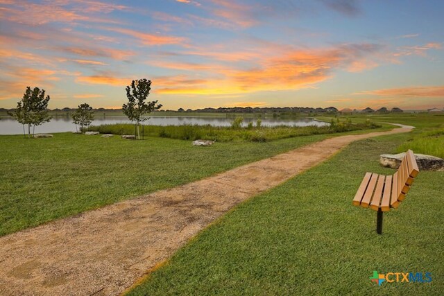 3256 Pablo Cir, Round Rock, TX 78665 - view of community with a water view and a lawn