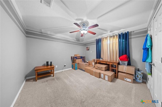 8717 Surrey Ct, Temple, TX 76502 - bedroom with carpet floors and ceiling fan