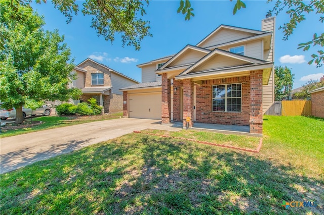 view of front of home featuring a front yard