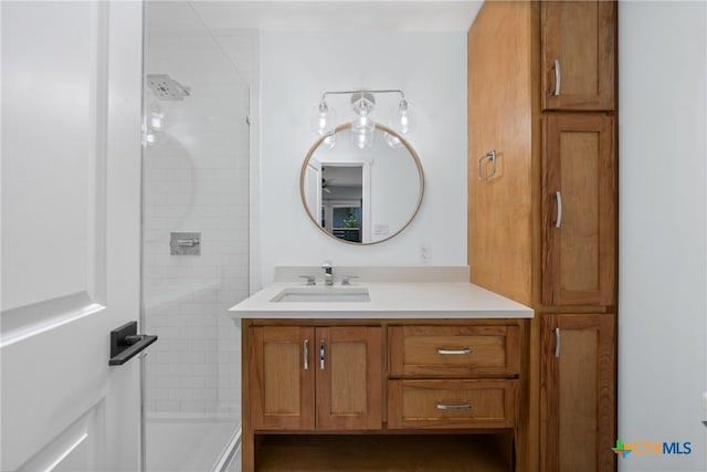 1600 N Beal St, Belton, TX 76513 - full bathroom featuring vanity and a tile shower