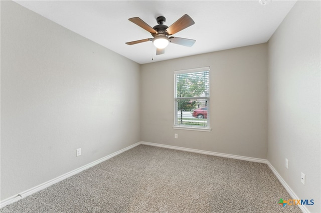 3907 Gentle Mdw, New Braunfels, TX 78130 - spare room with carpet, ceiling fan, and baseboards