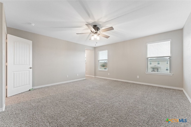 3907 Gentle Mdw, New Braunfels, TX 78130 - carpeted spare room featuring ceiling fan and baseboards