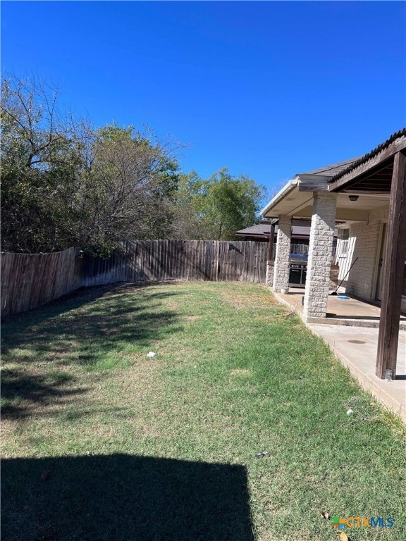 view of yard featuring a patio