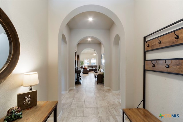 521 Kirkhill St, Hutto, TX 78634 - hall with arched walkways