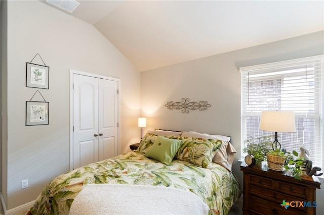 521 Kirkhill St, Hutto, TX 78634 - bedroom with vaulted ceiling and a closet